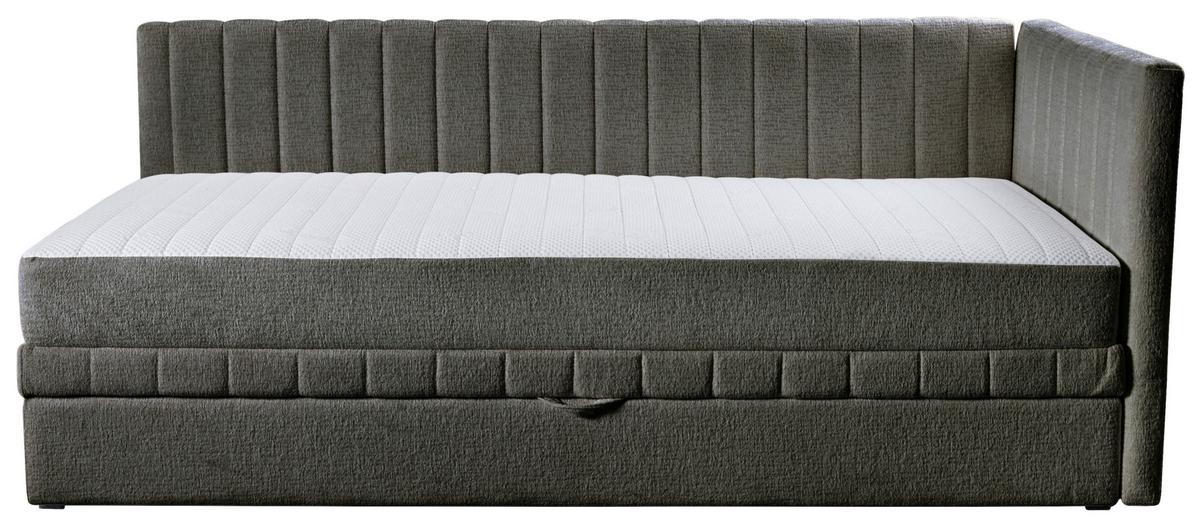 Schlafsofa Roma - Schwarz/Grau, Design, Textil (212/83/99cm) - MID.YOU