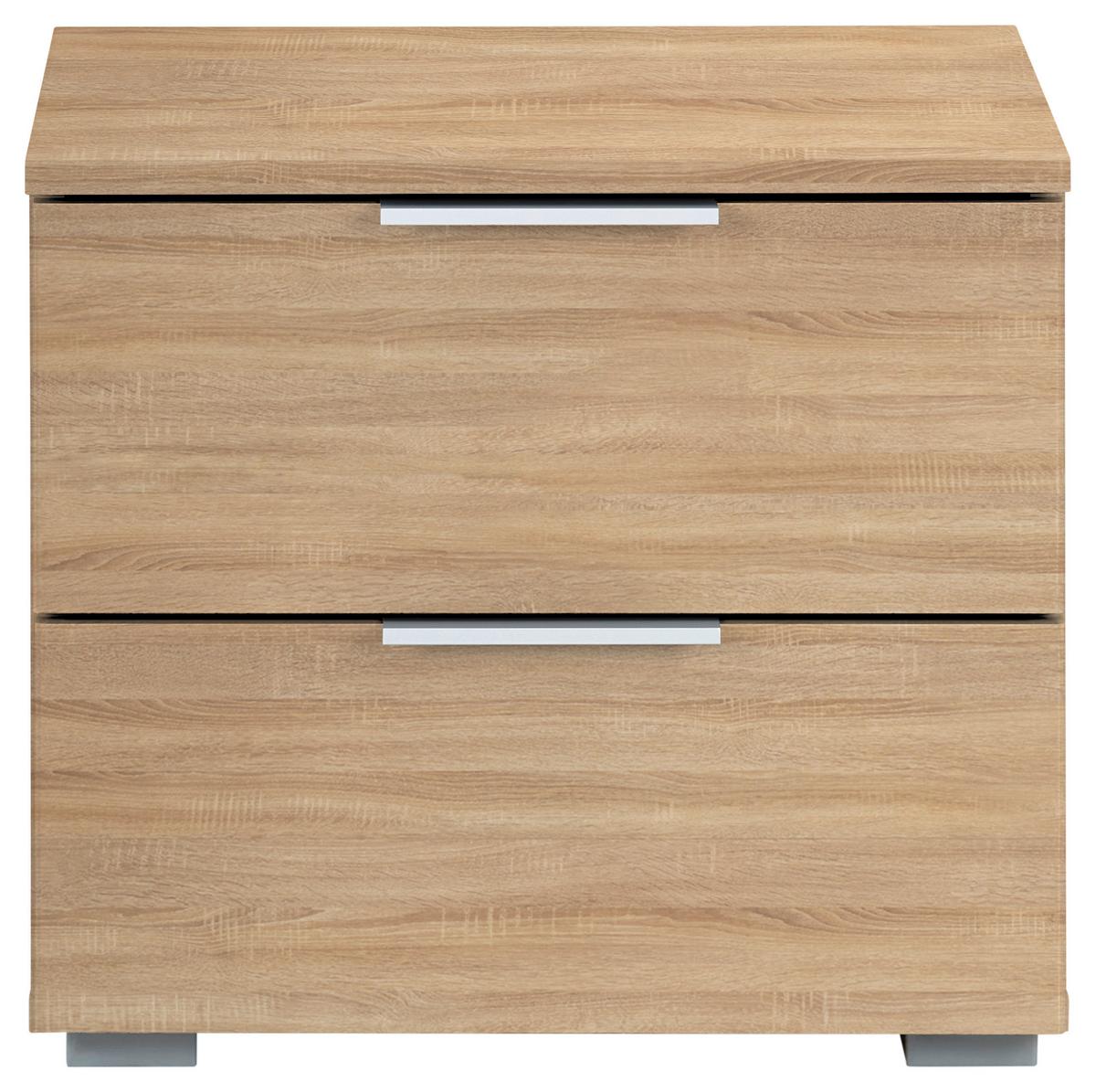 Nachtkästchen Alabama Sonoma Eiche Dekor H: 43 cm Alabama - Alufarben/Sonoma Eiche, MODERN, Holzwerkstoff (47/43/42cm) - Rauch Möbel