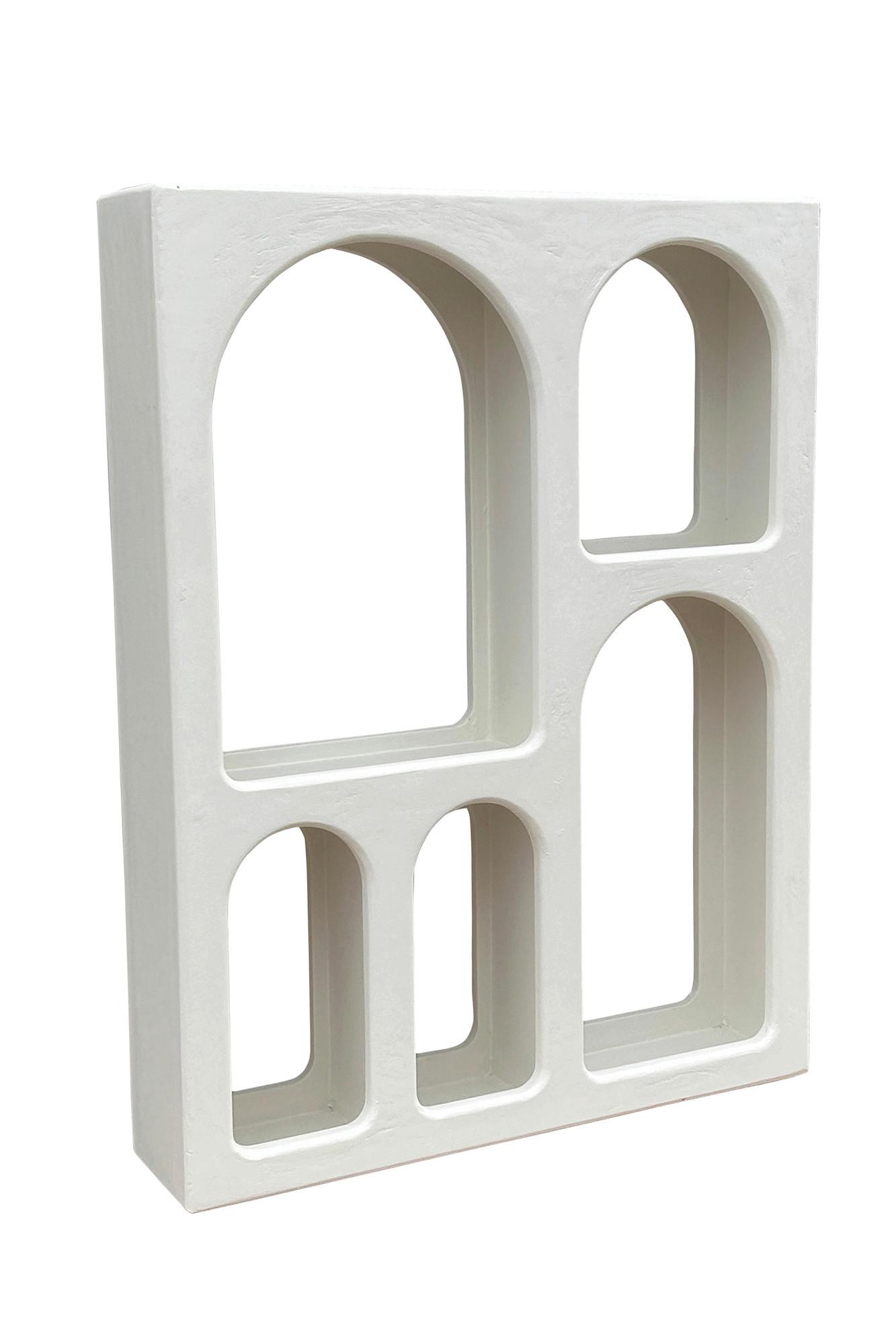 WANDREGAL Weiß B: 60cm - Weiß, Design, Holzwerkstoff/Stein (60/80/14cm) - MID.YOU