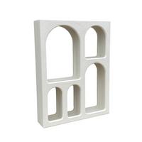 WANDREGAL Weiß B: 60cm - Weiß, Design, Holzwerkstoff/Stein (60/80/14cm) - MID.YOU