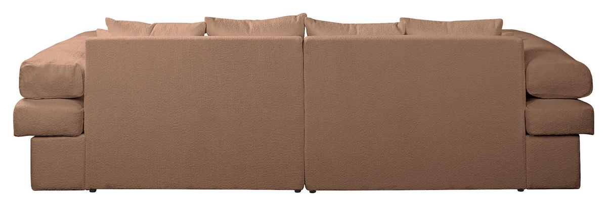 Bigsofa Naomi Hellbraun B: 284 Cm - Hellbraun/Schwarz, Design, Textil (284/94/148cm) - Livetastic