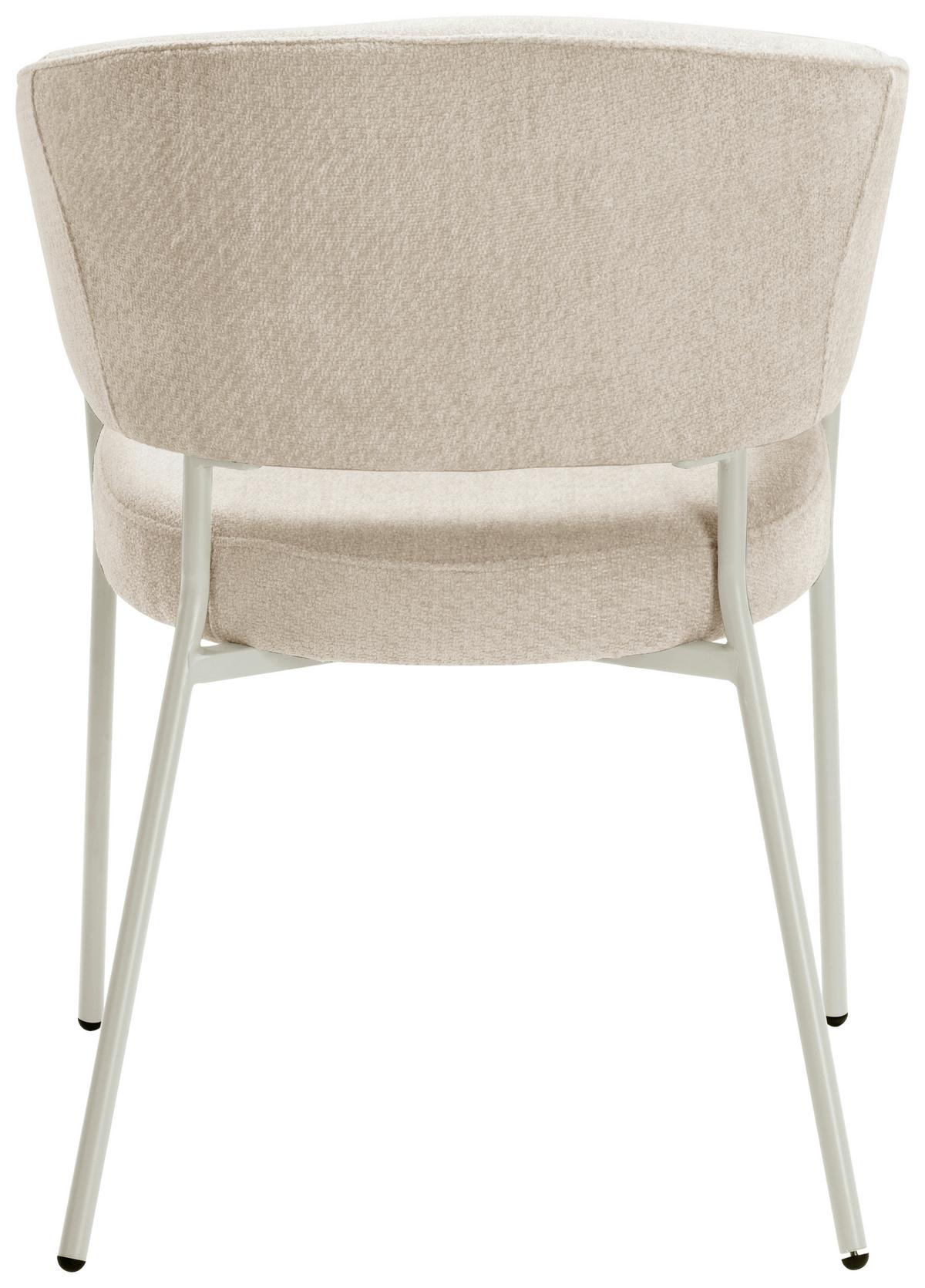 Armlehnstuhl Amira Chenille Beige, B: 60 cm - Beige, LIFESTYLE, Holz/Textil (60/81/60cm) - Livetastic