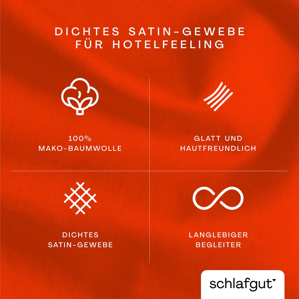 KOPFPOLSTERBEZUG WOVEN SATIN - Rot, Basics, Textil (60/80cm) - Schlafgut