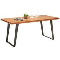 JÍDELNÍ STŮL HERKULES 175 - černá/barvy akácie, Lifestyle, kov/dřevo (175/76/90cm)