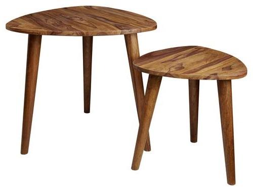 Couchtisch Holz Massiv 2er-Set ,sheesham