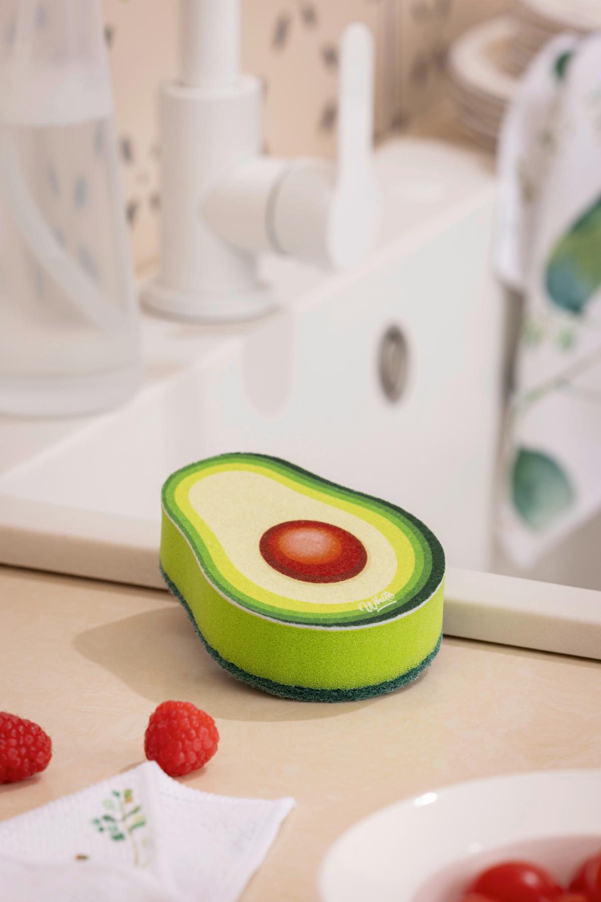 Schwamm Viktor - Gelb/Braun, KONVENTIONELL, Kunststoff - Ondega