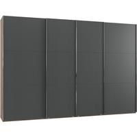 Schwebetürenschrank 350cm Level, Graphit/eiche Dekor - Eichefarben/Graphitfarben, MODERN, Holzwerkstoff (350/236/65cm) - MID.YOU