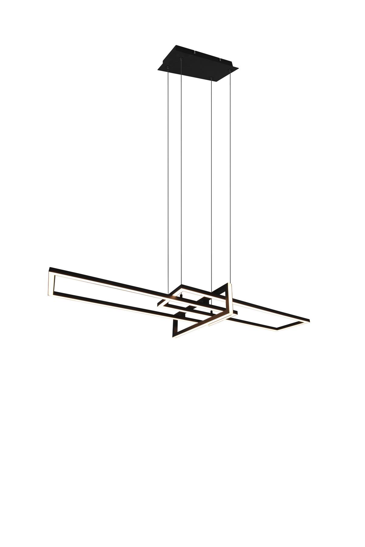 Led-hängeleuchte Salinas H: 150 Cm 1-Flammig Dimmbar - Schwarz, Design, Metall (110/40/150cm) - Trio Leuchten