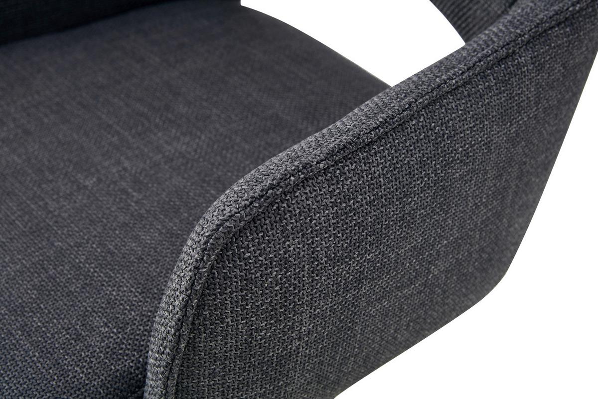 Armlehnstuhl-Set Jana Anthrazit B: 57 cm - Anthrazit, MODERN, Textil/Metall (57/91/64cm) - MID.YOU