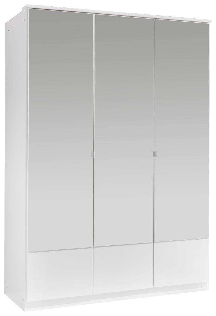 Trojdverová zrkadlová skriňa IMAGO biela 135cm - biela/hliníková, Konventionell, kov/kompozitné drevo (135/199/58cm) - MID.YOU