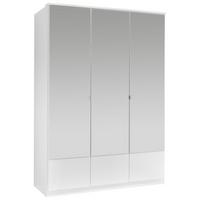 Třídveřová skříň se zrcadly IMAGO bílá 135cm - bílá/barvy hliníku, Konvenční, kov/kompozitní dřevo (135/199/58cm) - MID.YOU
