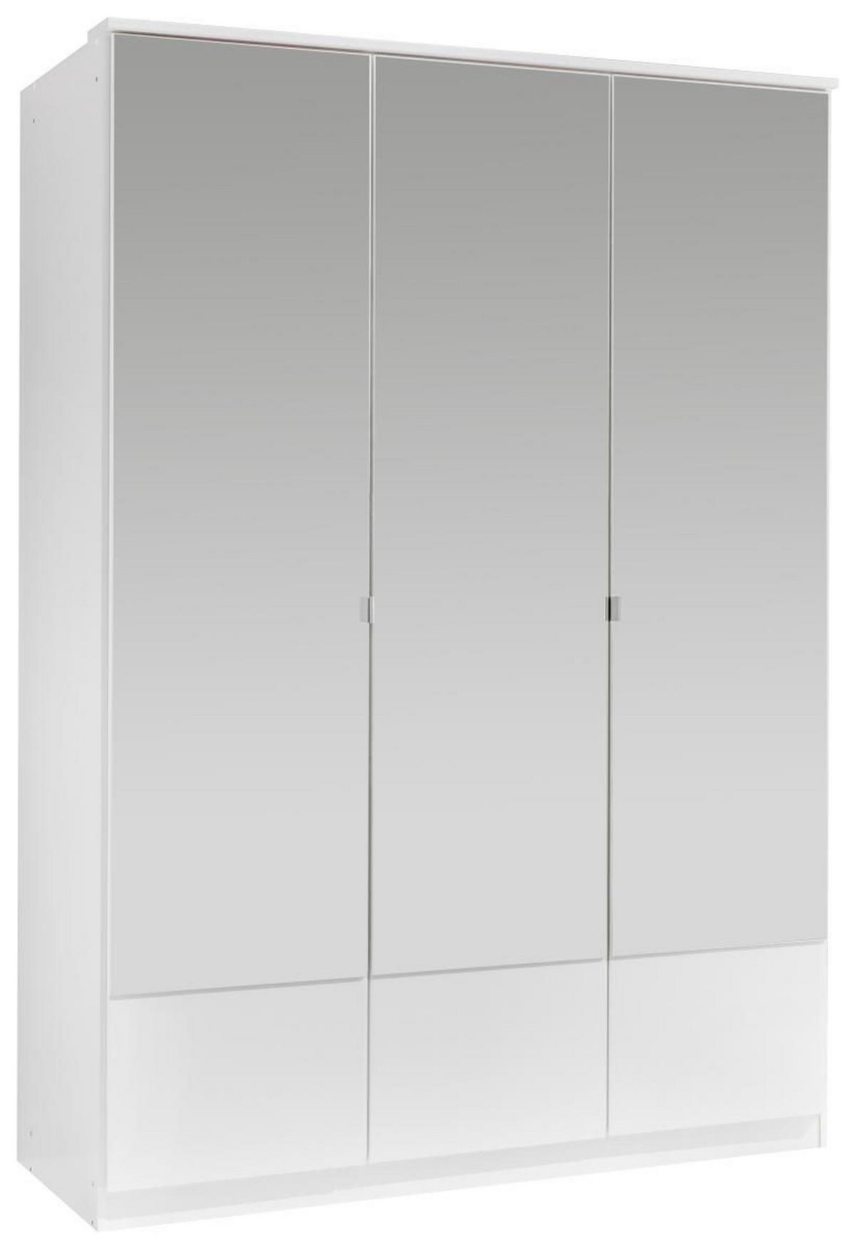 Třídveřová skříň se zrcadly IMAGO bílá 135cm - bílá/barvy hliníku, Konvenční, kov/kompozitní dřevo (135/199/58cm) - MID.YOU