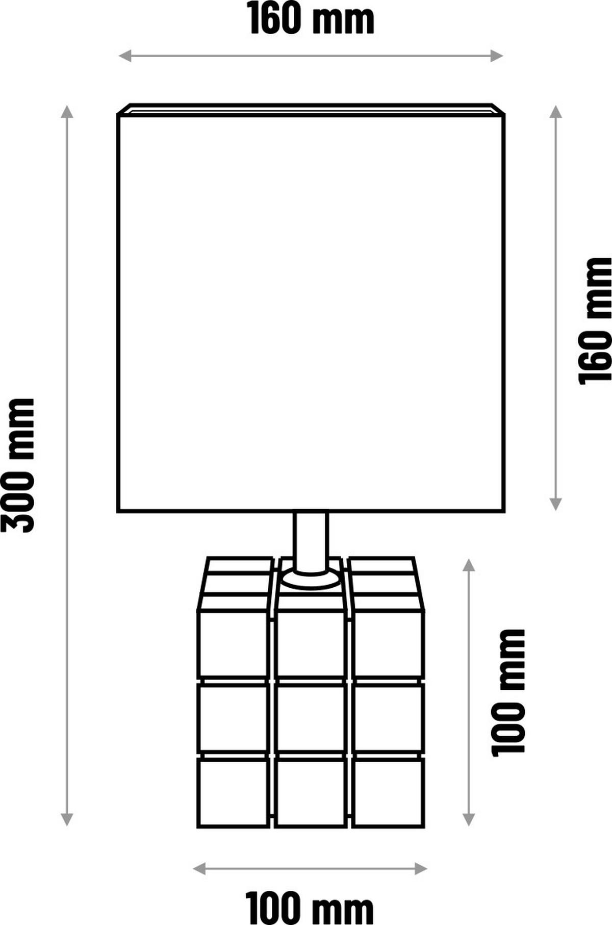 Tischleuchte 4113409 Rubi - Weiß - Weiß, Basics, Holz/Textil (16/16/30cm)