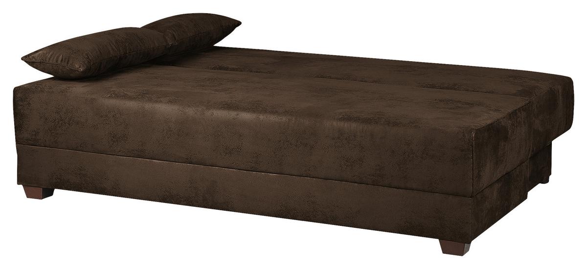 Schlafsofa Dingo, Dunkelbraun B: 202 cm - Dunkelbraun, Design, Textil (202/85/110cm) - MID.YOU