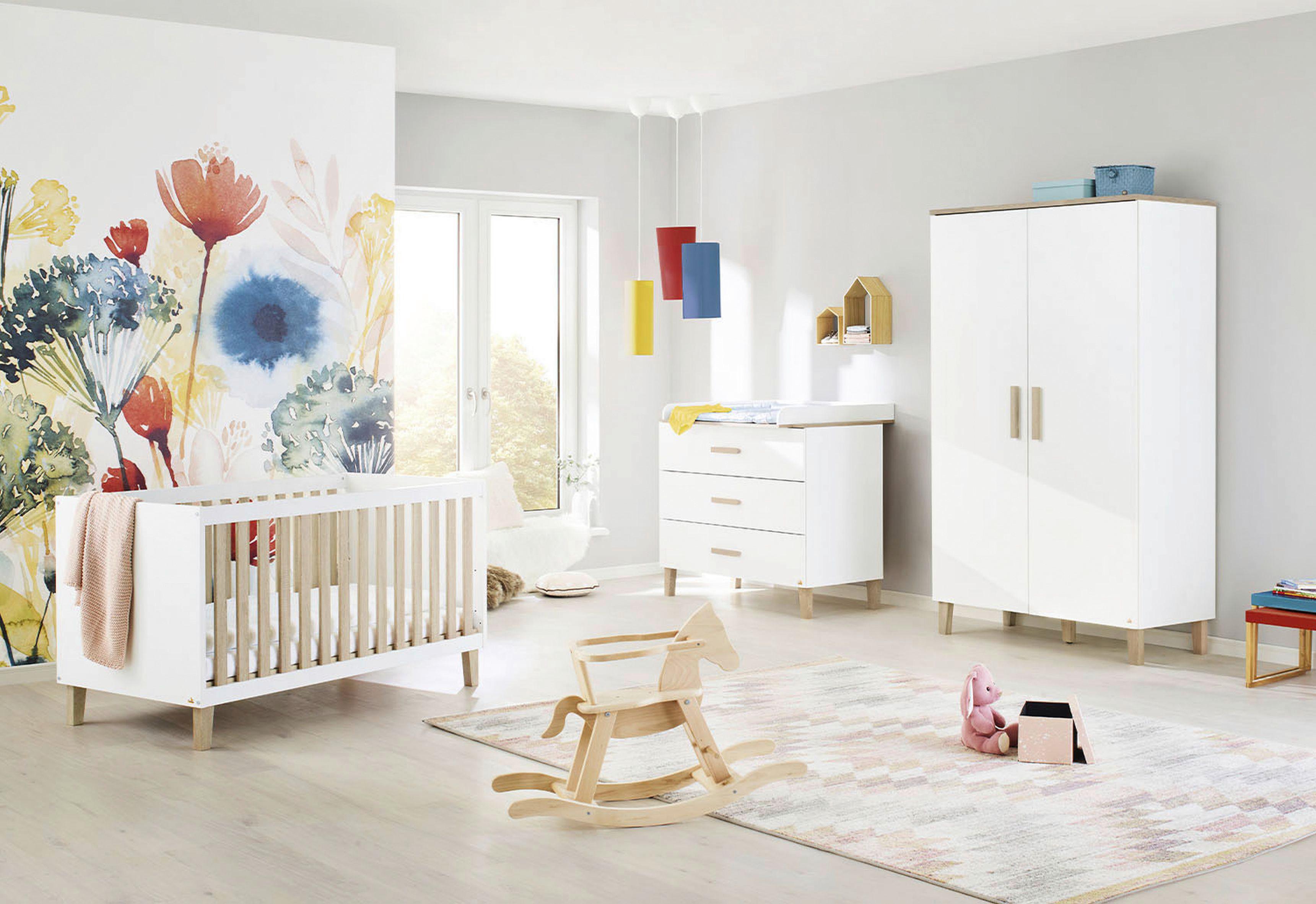 BABYZIMMER Weiss, Eichefarben