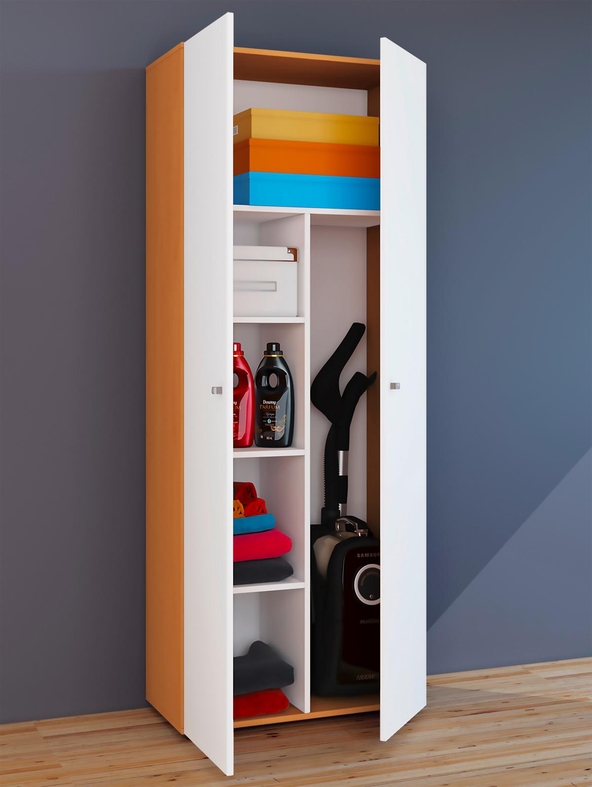 Mehrzweckschrank Vandol Braun/Weiß/Buche Dekor B: 70cm - Buchefarben/Braun, Design, Holzwerkstoff (70/178/39cm) - MID.YOU