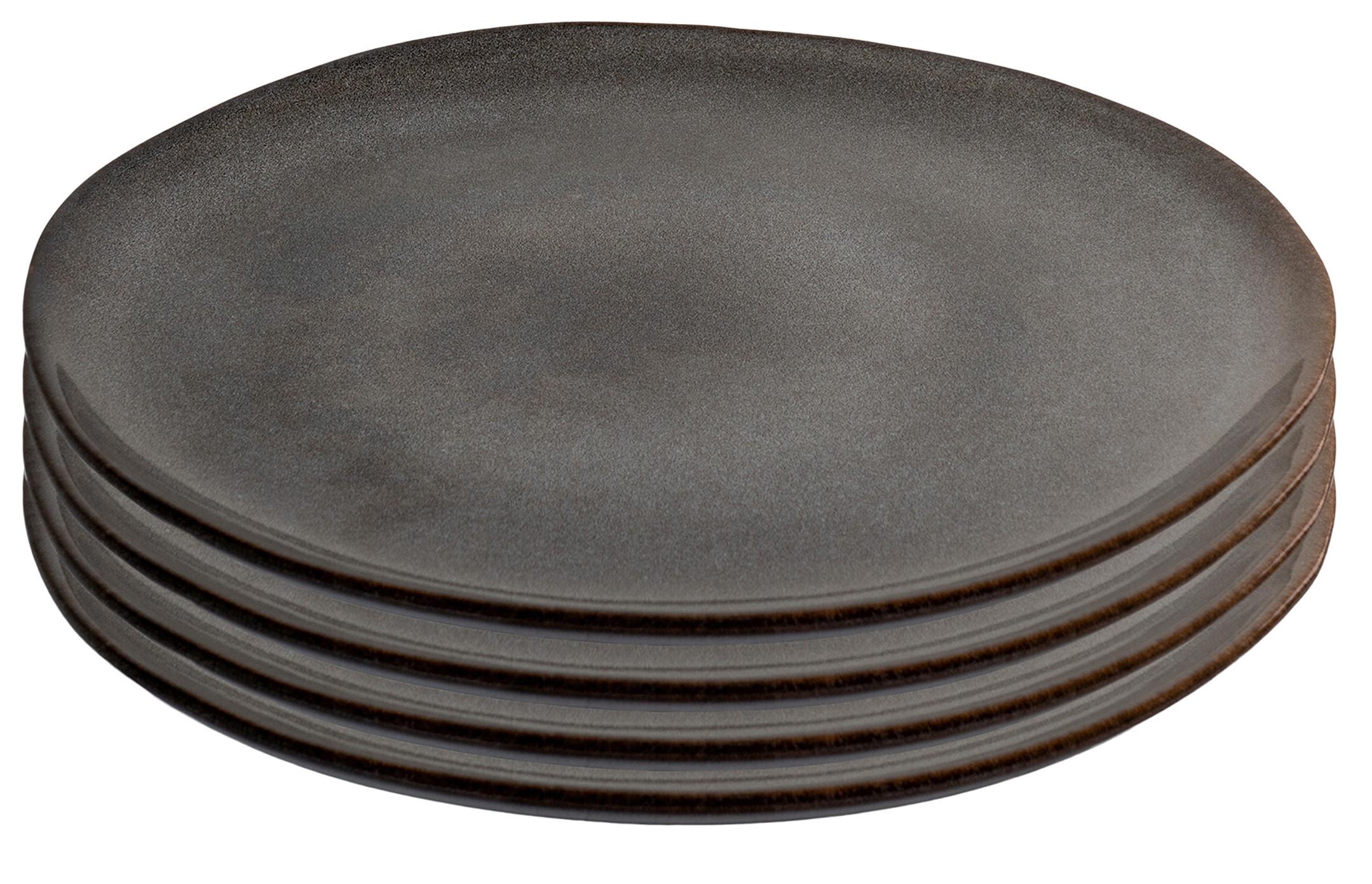 Speisetellerset Selma - Grau, Basics, Stein