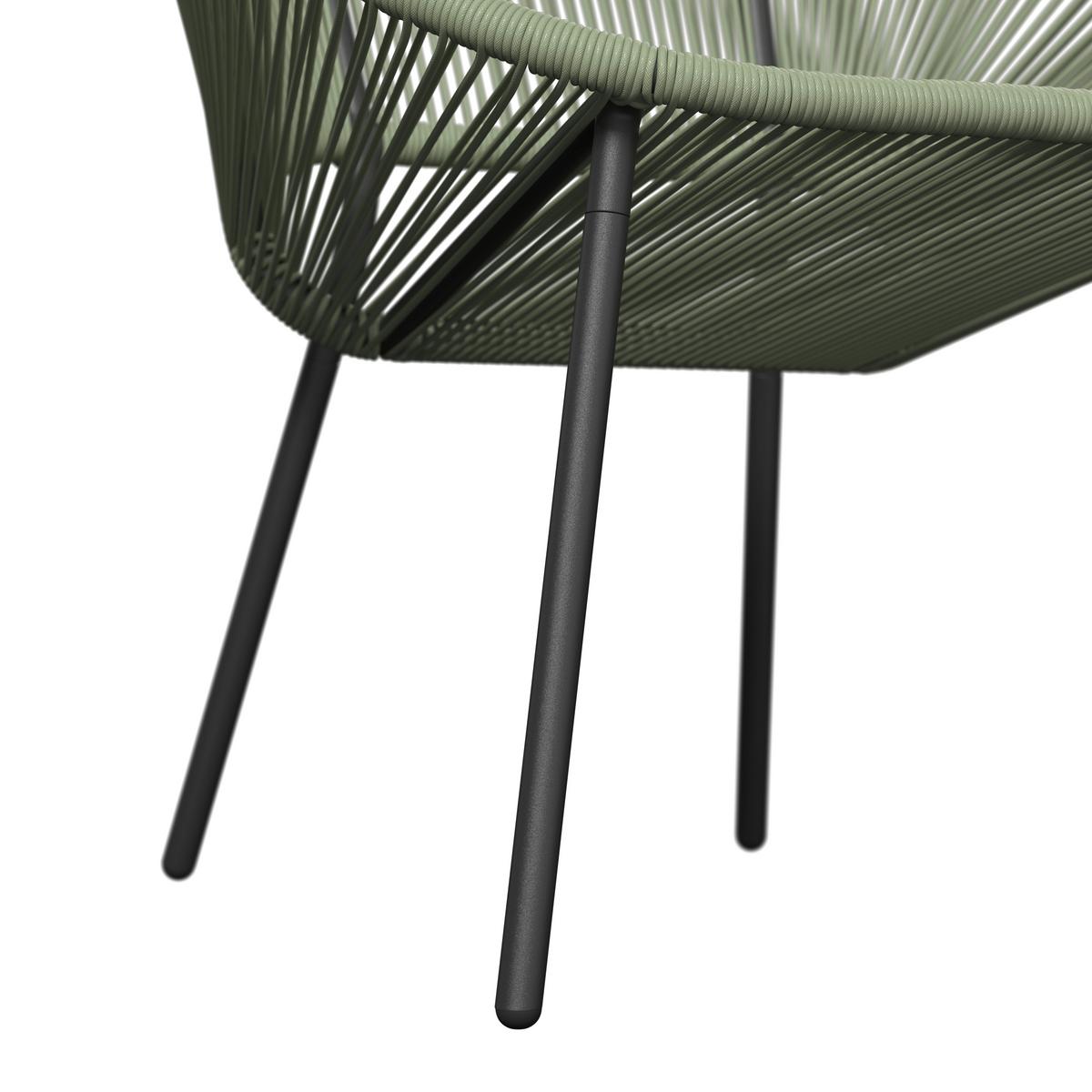 Loungesessel Sun - Schwarz/Grau, MODERN, Kunststoff/Metall (69/82/68cm) - Beldano