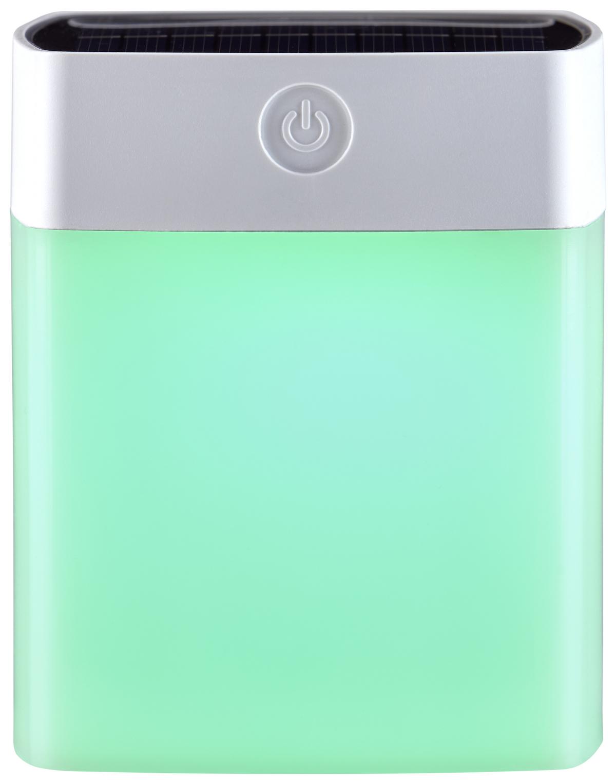 Solarleuchte Eckig Aenne 3xled Warmweiß H: 11cm - Weiß, KONVENTIONELL, Kunststoff (9/9/11cm) - Homezone