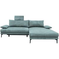 Ecksofa Mit Bettkasten Lagacy 260x192 Cm Webstoff Mintgrün - Schwarz/Mintgrün, Design, Textil (260/192cm) - MID.YOU