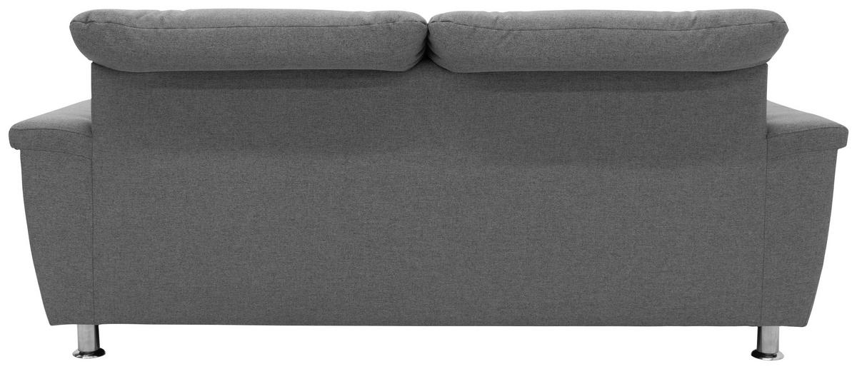 2-sitzer-sofa Kopfteil Verstellbar Franzi Grau - Chromfarben/Grau, KONVENTIONELL, Textil (190/81/105cm) - MID.YOU