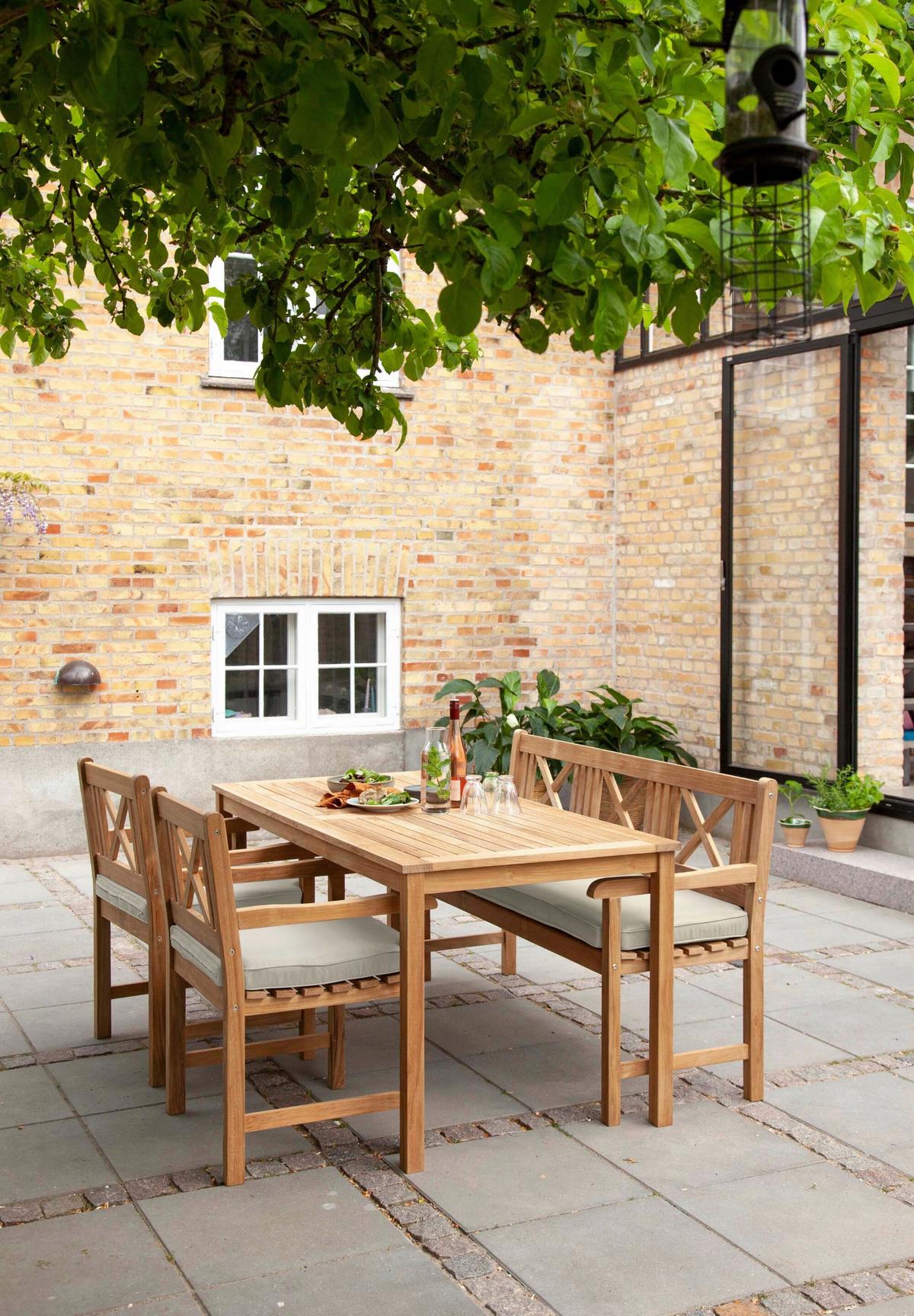 Bankauflage Rosenborg 150x5x58 Cm - Sandfarben, Natur, Kunststoff (150/5/58cm) - Gardenson