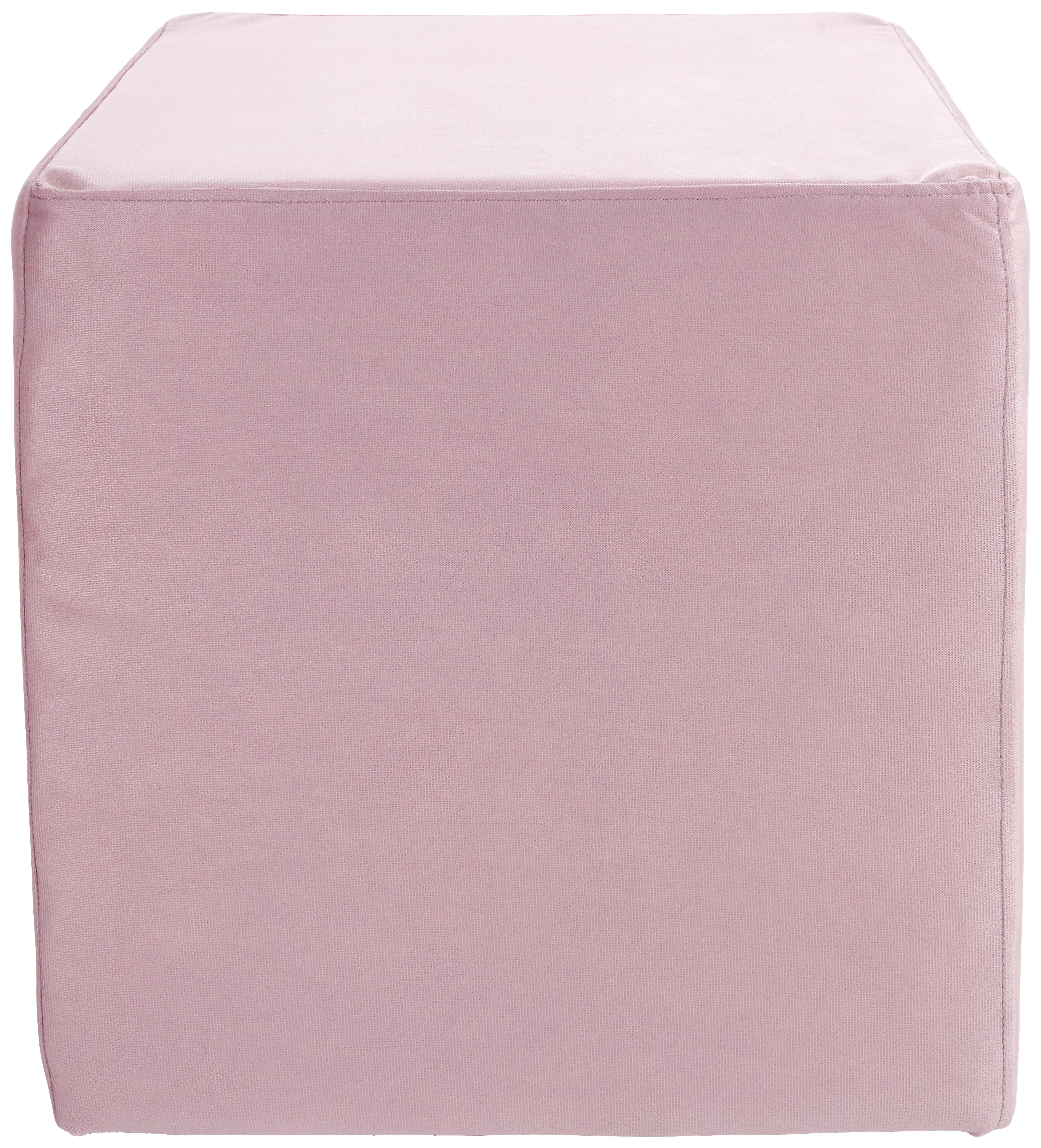 Taburetka Betty - ružová, Basics, textil (45/45/45cm)