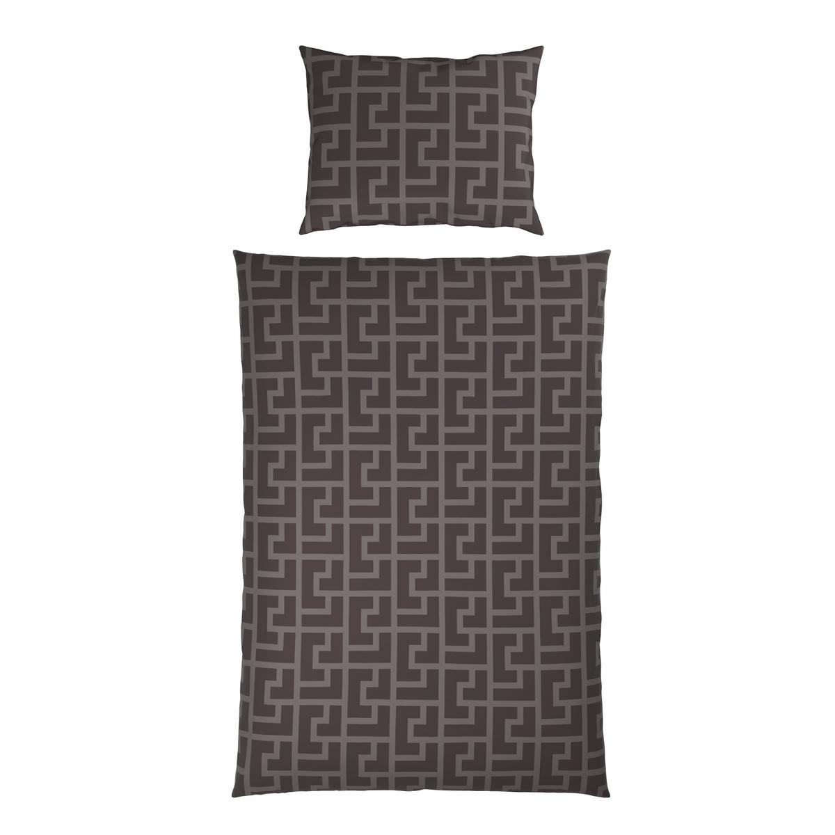 POVLEČENÍ MÄANDER - šedavě hnědá, Romantický / Rustikální, textil (140/200cm) - Mömax