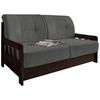2-Sitzer-Sofa Mit Schlaffunktion Camino B:154 cm - Nussbaumfarben/Grau, MODERN, Holz/Textil (154/88/90cm) - Livetastic