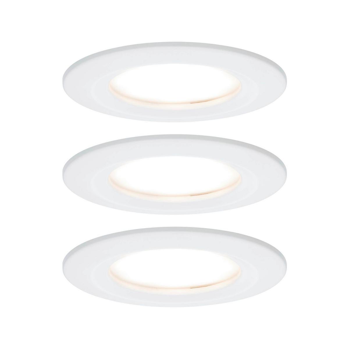 Deckenleuchte 3er-Set Ø 8,4 cm, dimmbar, Rund - Basics (8,4cm) - Paulmann