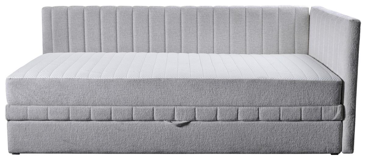 Schlafsofa Roma - Hellgrau/Schwarz, Design, Textil (212/83/99cm) - MID.YOU