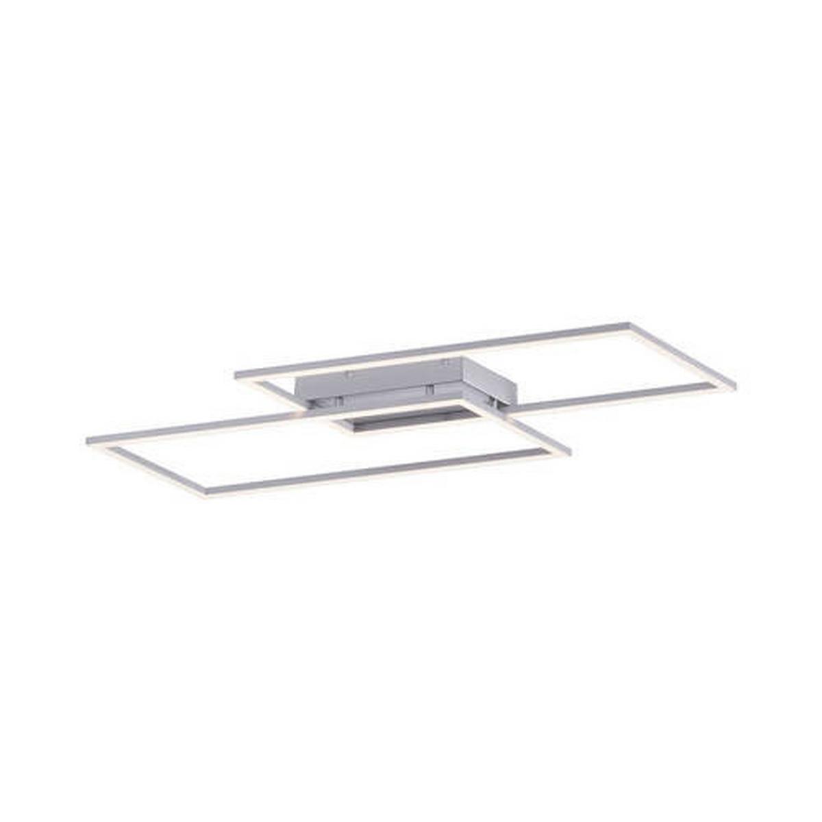 LED-Deckenleuchte Inigo L: 83,6 cm mit Memory-Funktion - Chromfarben/Nickelfarben, Design, Kunststoff/Metall (83,6/24,2/6,8cm) - Paul Neuhaus