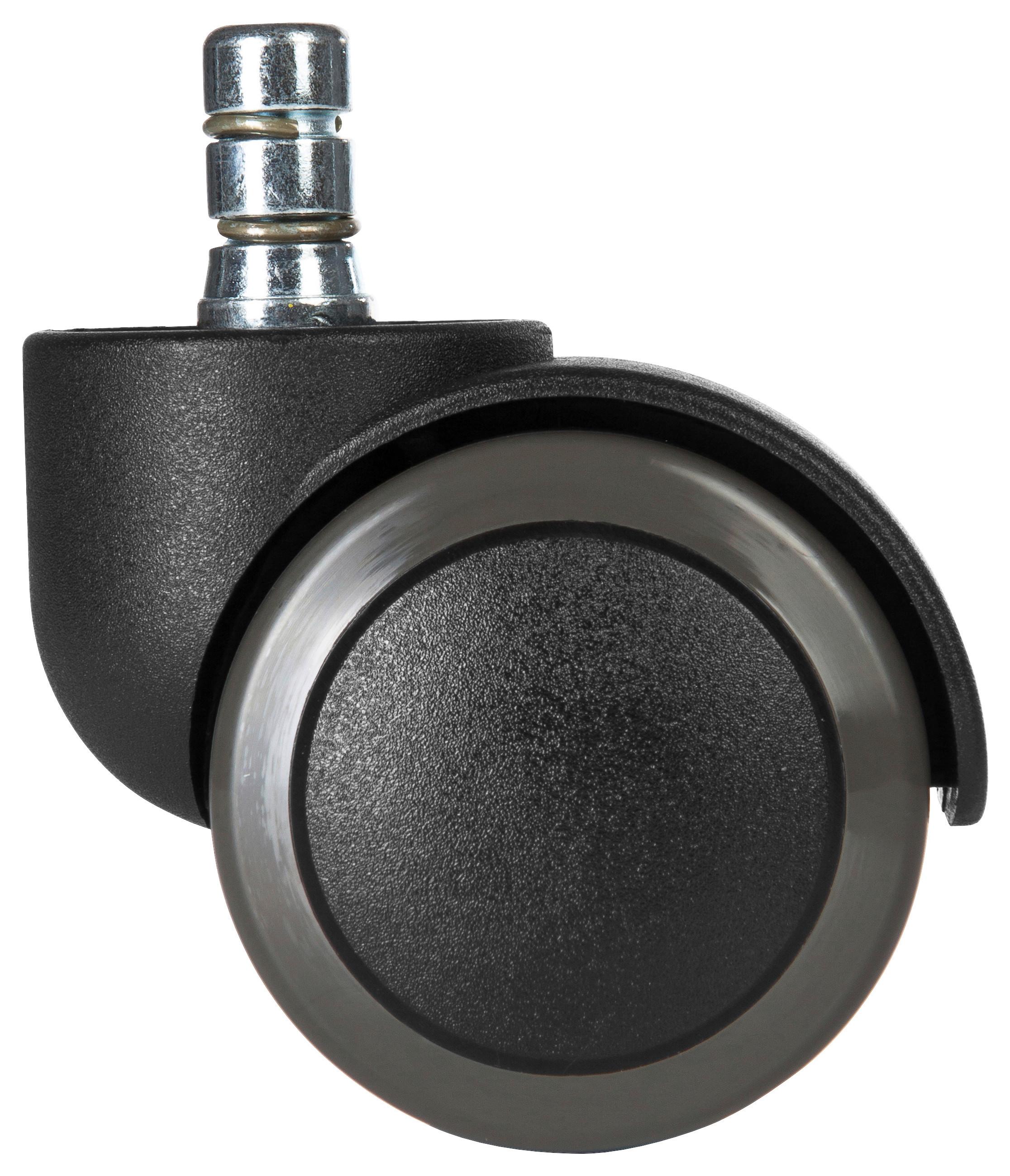 Bürostuhlrollen Rolo Schwarz Ø 5 cm 5er-Set - Schwarz, Basics, Kunststoff/Metall (5,1/6/5cm) - MID.YOU