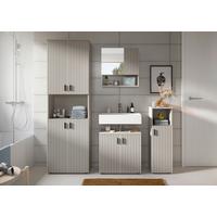 BADEZIMMER Mone Kaschmir B: 150cm - Kaschmir/Schwarz, Trend, Glas/Holzwerkstoff (150cm) - MID.YOU