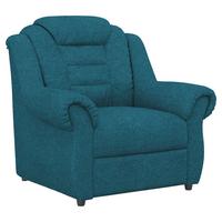 Polstersessel Boston Blau Chenille - Blau/Schwarz, KONVENTIONELL, Textil (104/102/101cm) - Livetastic