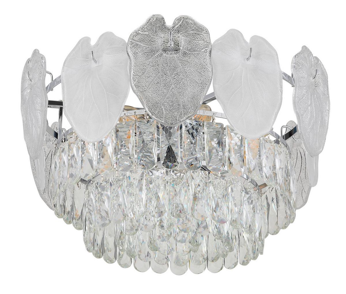 Deckenleuchte 15888d - Klar/Chromfarben, KONVENTIONELL, Glas/Metall (50/27,9cm) - Globo