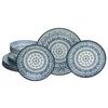 Tafelservice Mexico Blau Blau, Multicolor, Weiß 18-Tlg - Blau/Multicolor, Basics, Keramik - Creatable