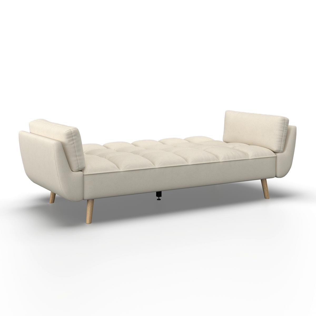 Rozkladacia pohovka CORA, krémová, max. 360 kg - krémová/prírodná farba, Modern, drevo/textil (214/92/81cm) - Bessagi Home