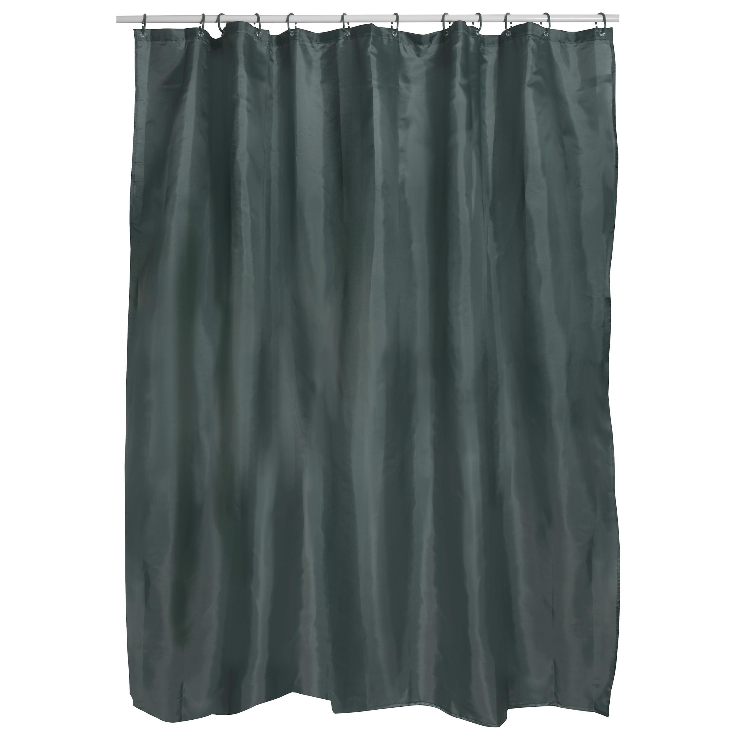 Duschvorhang in Dunkelgrün Textil/Mischgewebe - Dunkelgrün, Basics, Textil (180cm) - MSV
