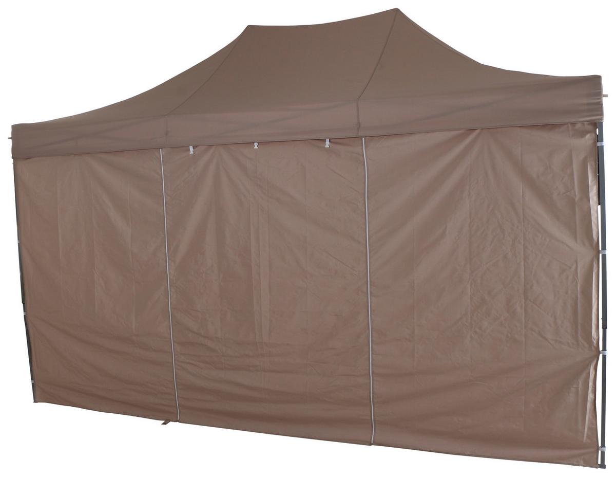 Pavillon L30551 450x300 cm Seitenteilen + Uv-Beständig - Taupe, KONVENTIONELL, Textil/Metall (450/330/300cm) - Siena Garden