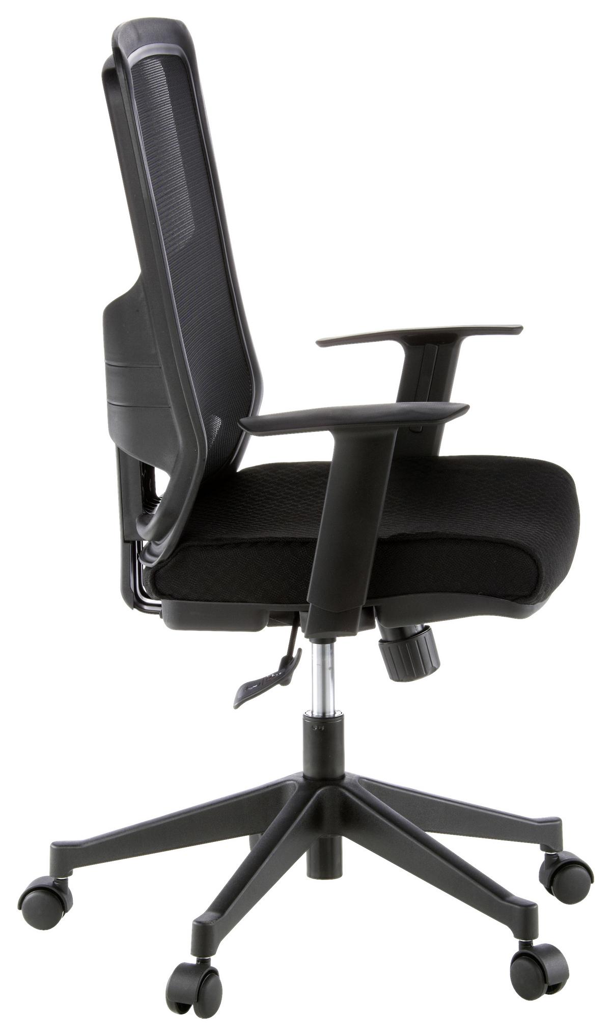 Drehstuhl Lavita Schwarz - Schwarz, MODERN, Kunststoff/Textil (57/113/44cm) - MID.YOU