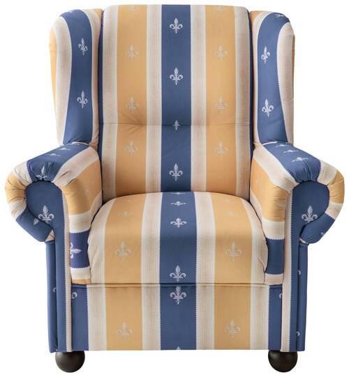 Ohrensessel Torello Blau B: 92 cm - Wengefarben/Blau, KONVENTIONELL, Textil (92/102/89cm) - Livetastic