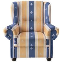 Ohrensessel Torello Blau B: 92 Cm - Wengefarben/Blau, KONVENTIONELL, Textil (92/102/89cm) - Livetastic