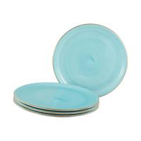 SADA TANIEROV NA PIZZU VINTAGE NATURE AQUA - tyrkysová, Basics, keramika (33cm) - Creatable