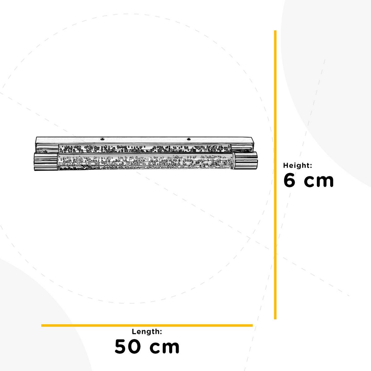 Bad-wandleuchte Ip44 Chromfarben L: 50 Cm - Chromfarben, Basics, Kunststoff/Metall (50/6/8cm)