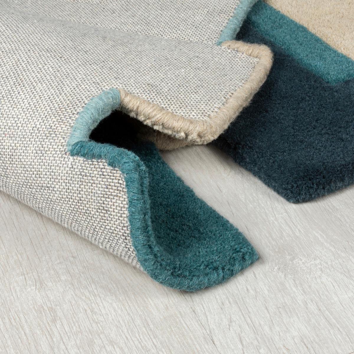 Wollteppich Petrol 230x60 Cm - Petrol, Basics, Textil (230/60cm)