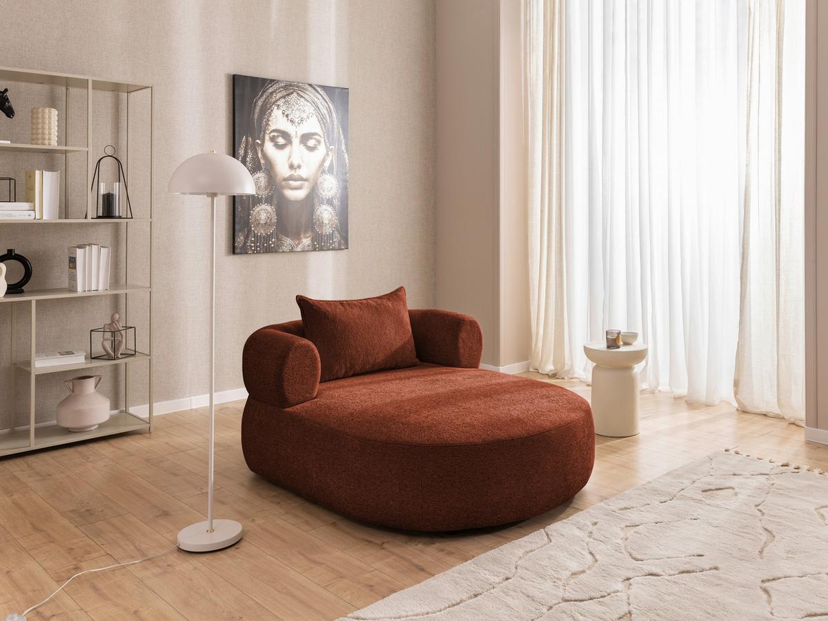 Xxl-sessel Ferro Rostfarben B: 122 Cm - Rostfarben/Schwarz, Design, Textil (122/76/156cm) - Livetastic