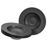 Sada tanierov na cestoviny 4-dielna - čierna, Basics, keramika (30cm) - Creatable