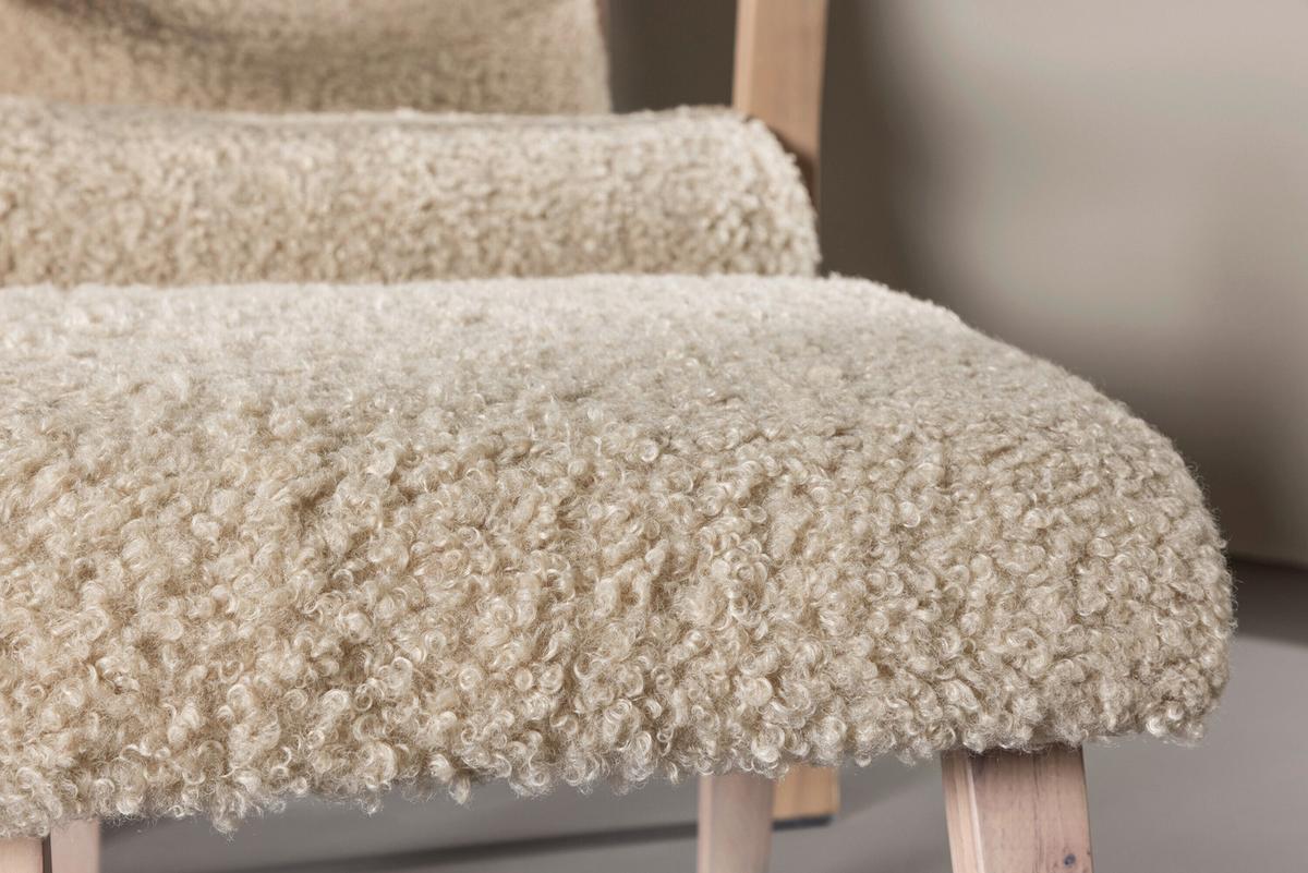 Armlehnstuhl Faro Eichefarben, Beige B: 60cm - Eichefarben/Beige, MODERN, Holz/Textil (60/107/89cm) - Livetastic