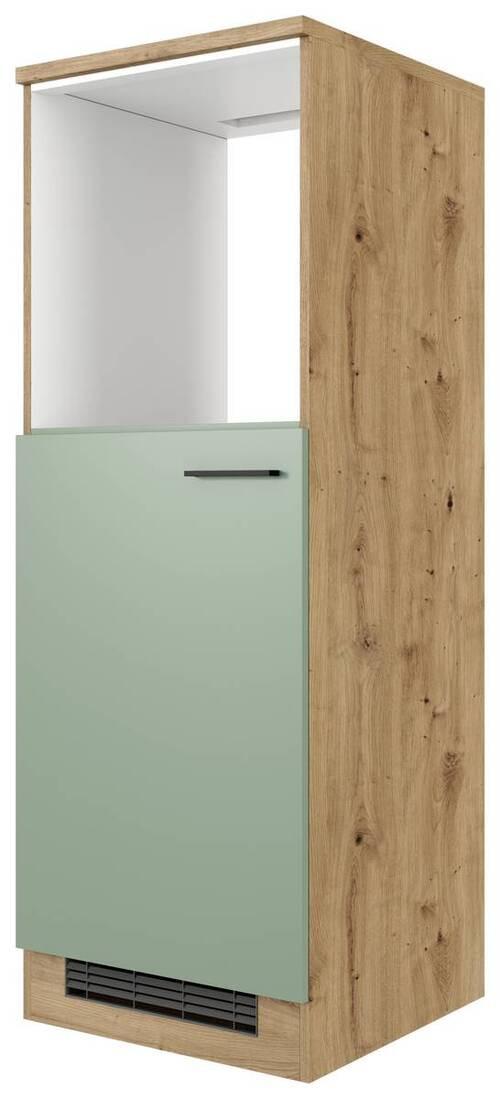 Geräteumbauschrank Cara *eiche Artisan/Dekor B: 60 cm - Eiche Artisan/Grün, KONVENTIONELL, Holzwerkstoff (60/168,5/60cm) - FlexWell